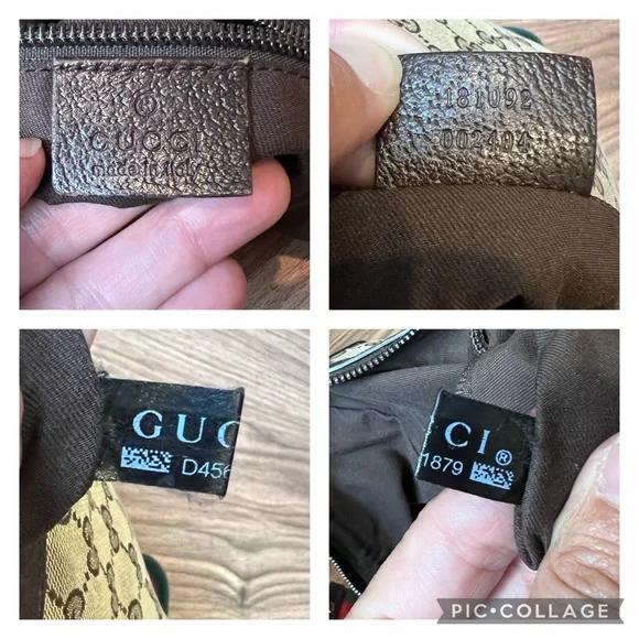 Gucci Beige and Brown Crossbody Bag with Red and Green Strap - Picture 15 of 16